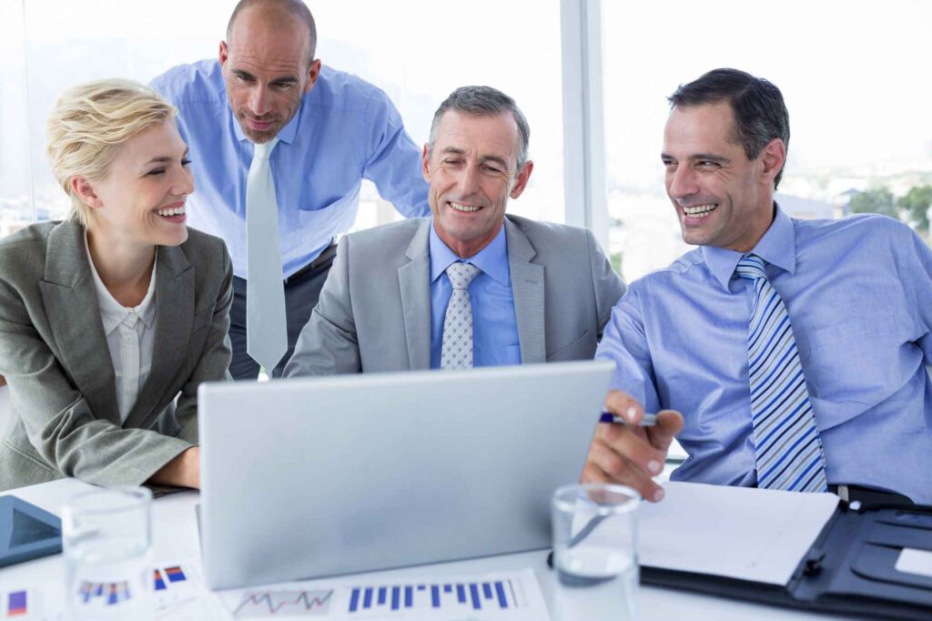Ein gutgelauntes Business-Team